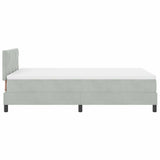 Letto a molle con materasso Grigio chiaro 120 x 190 cm Velluto