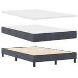 Letto a molle con materasso Grigio scuro 120 x 190 cm Velluto