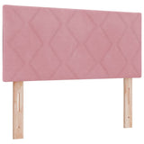 Letto a molle con materasso Rosa 120 x 190 cm Velluto