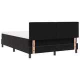 Letto a molle con testiera Nero 140 x 200 cm Velluto