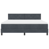 Letto a molle con materasso Grigio scuro 180 x 200 cm Velluto