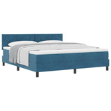 Letto a molle con materasso Blu Scuro 180 x 200 cm Velluto