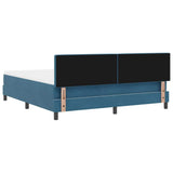Letto a molle con materasso Blu Scuro 180 x 200 cm Velluto
