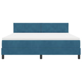 Letto a Molle con Materasso Blu scuro 180 x 200 cm Tessuto