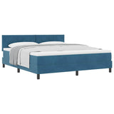 Letto a Molle con Materasso Blu scuro 180 x 200 cm Tessuto