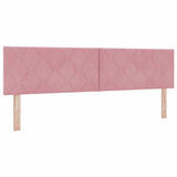 Letto a molle con materasso Rosa 180 x 200 cm Velluto