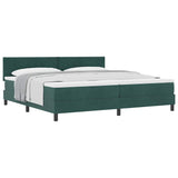 Letto a Molle con Materasso Verde scuro 200 x 200 cm Tessuto