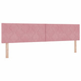 Letto a molle con materasso Rosa 200 x 200 cm Velluto