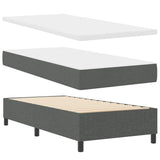 Letto a molle con materasso Grigio scuro 80 x 200 cm Tessuto