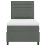 Letto a molle con materasso Grigio scuro 80 x 200 cm Tessuto