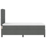 Letto a molle con materasso Grigio scuro 80 x 200 cm Tessuto