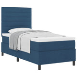 Letto a molle con materasso Blu 80 x 200 cm Tessuto
