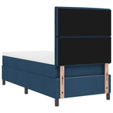 Letto a molle con materasso Blu 80 x 200 cm Tessuto