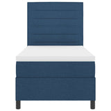 Letto a molle con materasso Blu 80 x 200 cm Tessuto
