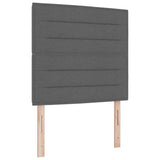 Letto a molle con materasso Grigio scuro 120 x 190 cm Tessuto