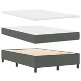 Letto a molle con materasso Grigio scuro 120 x 190 cm Tessuto