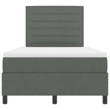 Letto a molle con materasso Grigio scuro 120 x 190 cm Tessuto