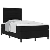 Letto a molle con materasso Nero 120 x 190 cm Tessuto