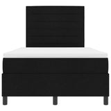 Letto a molle con materasso Nero 120 x 190 cm Tessuto