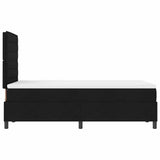 Letto a molle con materasso Nero 120 x 190 cm Tessuto