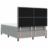 Letto a molle con materasso Grigio chiaro 140 x 190 cm Tessuto