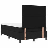 Letto a molle con materasso Nero 120 x 190 cm Tessuto