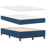 Letto a molle con materasso Blu 120 x 190 cm Tessuto