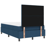 Letto a molle con testiera Blu 120 x 190 cm Tessuto