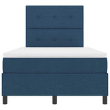 Letto a molle con materasso Blu 120 x 190 cm Tessuto