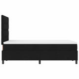 Letto a molle con materasso Nero 120 x 200 cm Tessuto