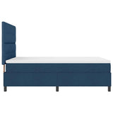 Letto a molle con testiera Blu 140 x 190 cm Tessuto