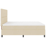 Letto a molle con testiera Crema 180 x 200 cm Tessuto