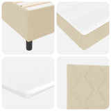 Letto a molle con testiera Crema 100 x 200 cm Tessuto