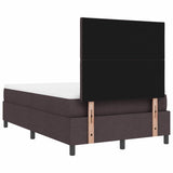 Letto a molle con testiera Marrone Scuro 120 x 190 cm Tessuto