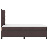 Letto a molle con testiera Marrone Scuro 120 x 190 cm Tessuto