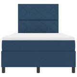Letto a molle con testiera Blu 120 x 190 cm Tessuto