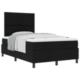 Letto a molle con cuscino Nero 120 x 200 cm Tessuto
