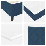Letto a molle con materasso Blu 200 x 200 cm Tessuto