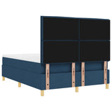Letto a molle con materasso Blu 140 x 200 cm Tessuto