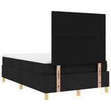 Letto a molle con materasso Nero 120 x 190 cm Tessuto
