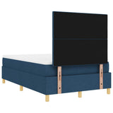 Letto a molle con testiera Blu 120 x 190 cm Tessuto