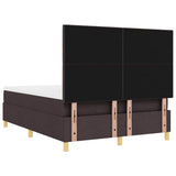 Letto a molle con materasso Marrone Scuro 160 x 200 cm Tessuto