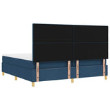 Letto a molle con materasso Blu 200 x 200 cm Tessuto