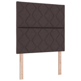 Letto a molle con testiera Marrone Scuro 120 x 190 cm Tessuto