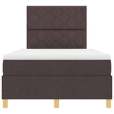 Letto a molle con testiera Marrone Scuro 120 x 190 cm Tessuto