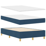 Letto a molle con materasso Blu 120 x 190 cm Tessuto
