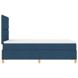 Letto a molle con materasso Blu 120 x 190 cm Tessuto