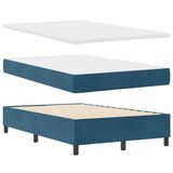 Letto a molle con materasso Blu Scuro 120 x 190 cm Tessuto