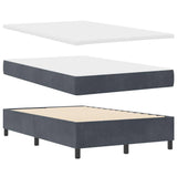 Letto a molle con materasso Grigio scuro 120 x 200 cm Tessuto