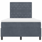 Letto a molle con materasso Grigio scuro 120 x 200 cm Tessuto